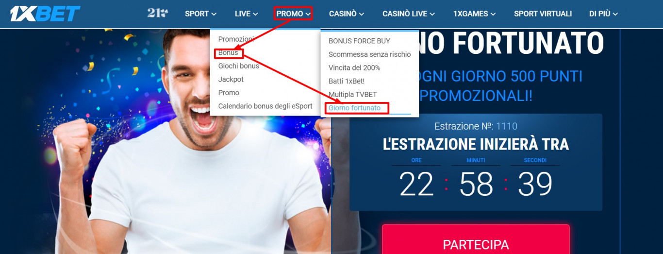 1xBet bonus nuovi